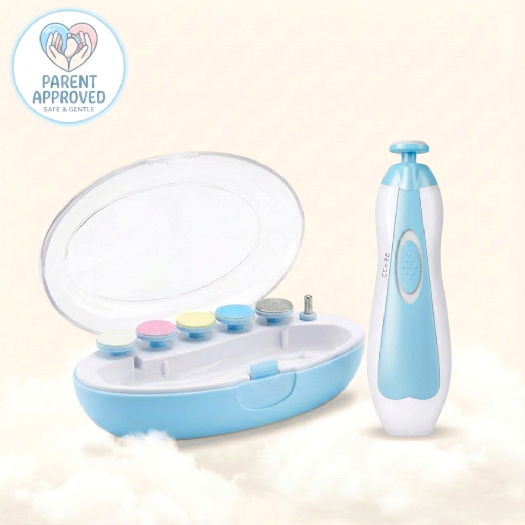 Electric Baby Nail Trimmer — Safe, Painless & Quiet | LED Light, Rechargeable & Travel-Friendly | For Newborns & Toddlers in UAE