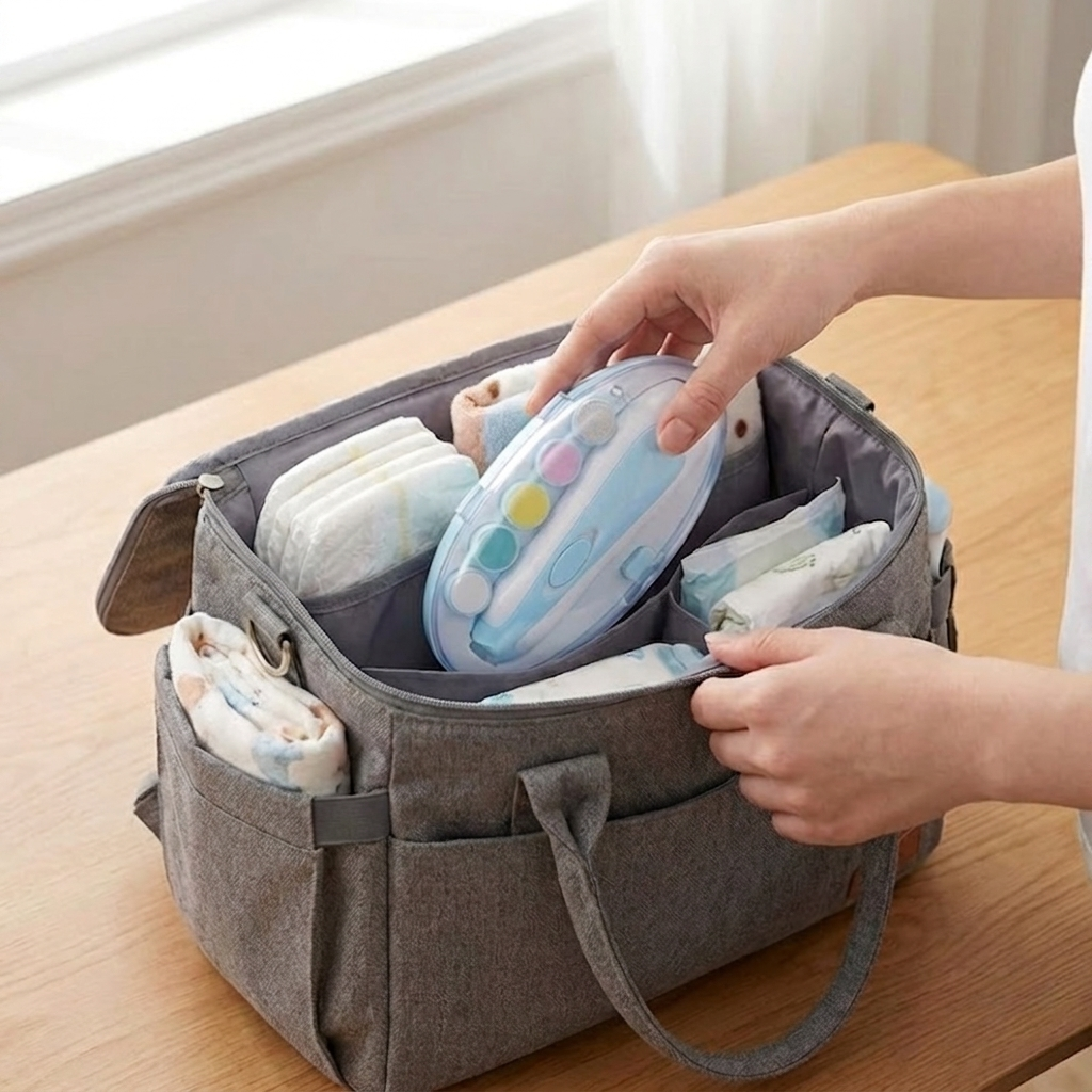 Electric Baby Nail Trimmer — Safe, Painless & Quiet | LED Light, Rechargeable & Travel-Friendly | For Newborns & Toddlers in UAE