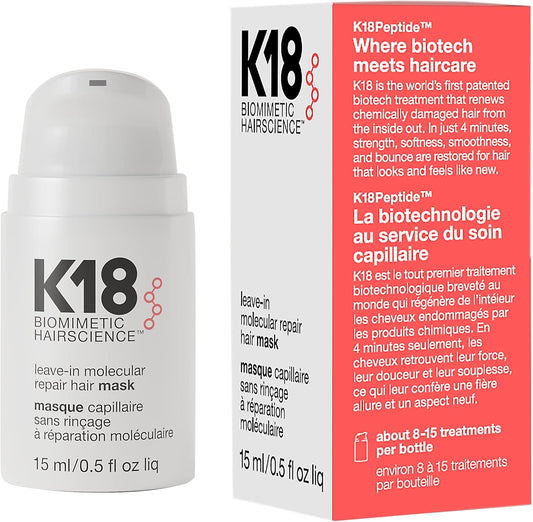 K18 - Biomimetic Hairscience Leave-In Molecular Repair Hair Mask | Damaged, Weak Hair Structure NOURIVUE