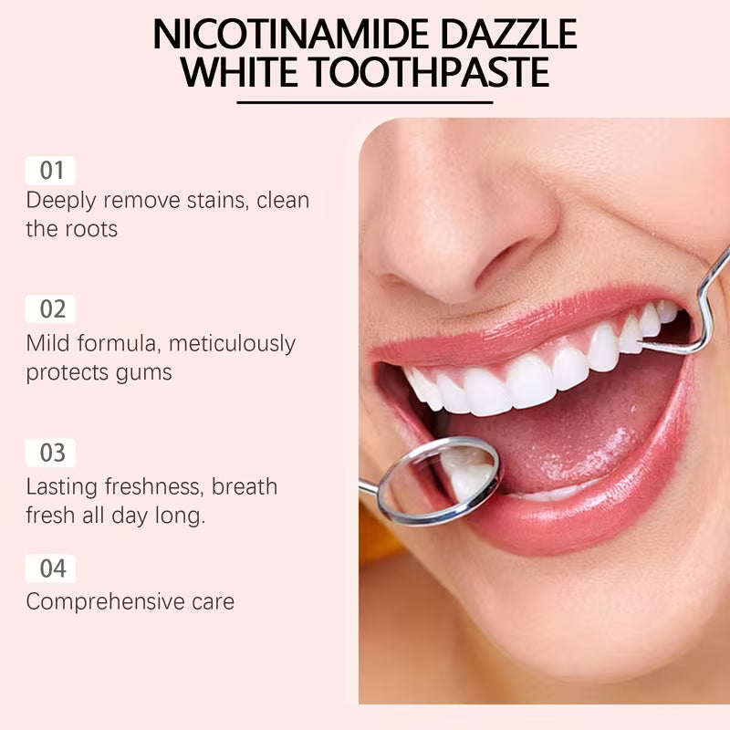 Oralhoe - Nicotinamide Dazzle White Toothpaste | Dull, Uneven Tooth Color NOURIVUE
