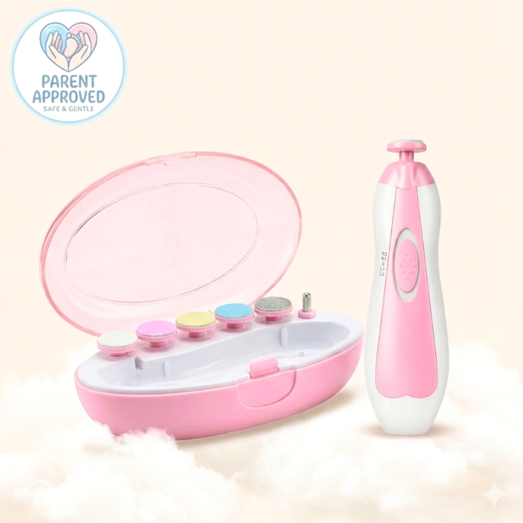 Electric Baby Nail Trimmer — Safe, Painless & Quiet | LED Light, Rechargeable & Travel-Friendly | For Newborns & Toddlers in UAE