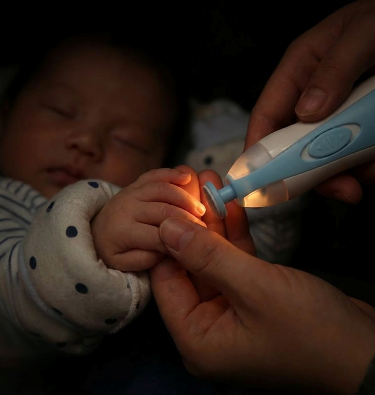 Electric Baby Nail Trimmer — Safe, Painless & Quiet | LED Light, Rechargeable & Travel-Friendly | For Newborns & Toddlers in UAE